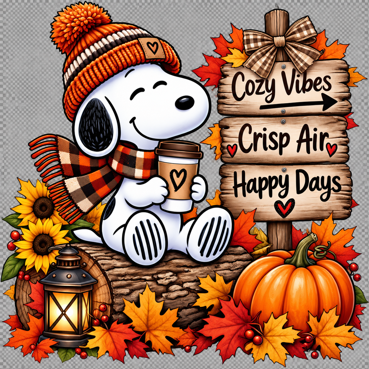 Cozy Vibes, Crisp Air, and Happy Days Fall T-Shirt