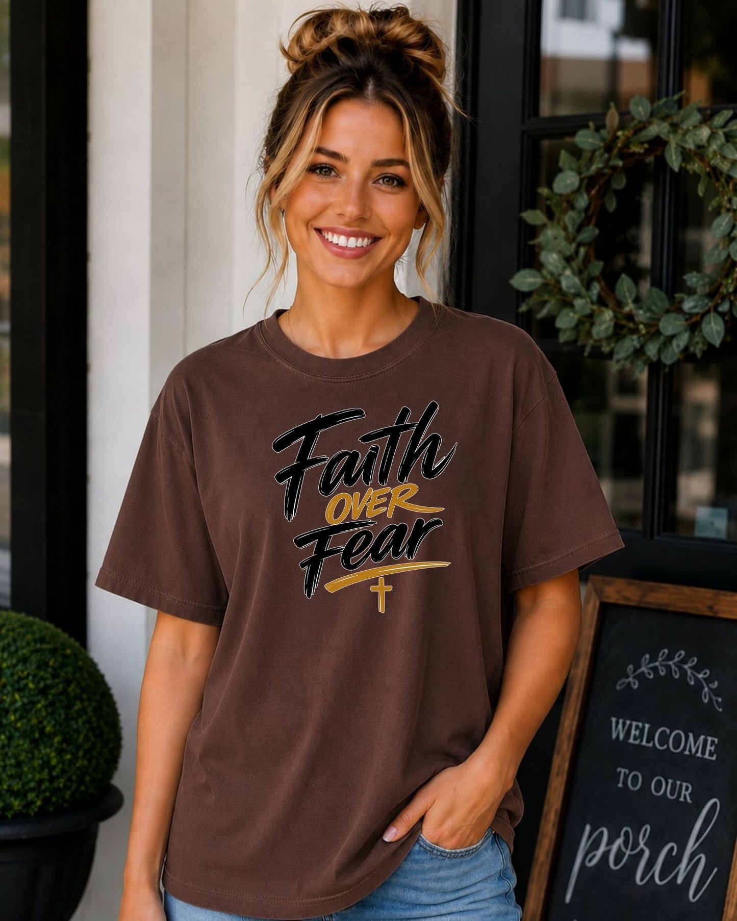 Comfort Colors Faith Over Fear Tee