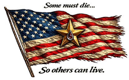 American Flag with Gold Star