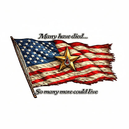 American Flag with Gold Star
