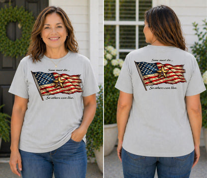 American Flag with Gold Star