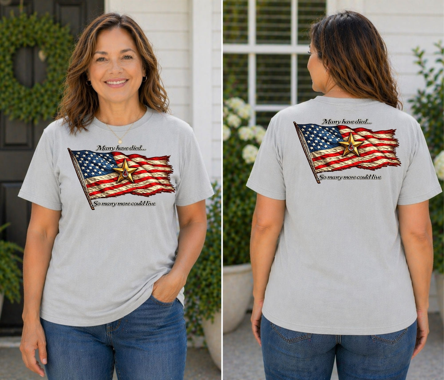 American Flag with Gold Star
