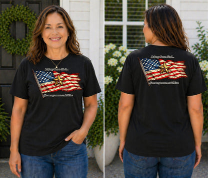 American Flag with Gold Star