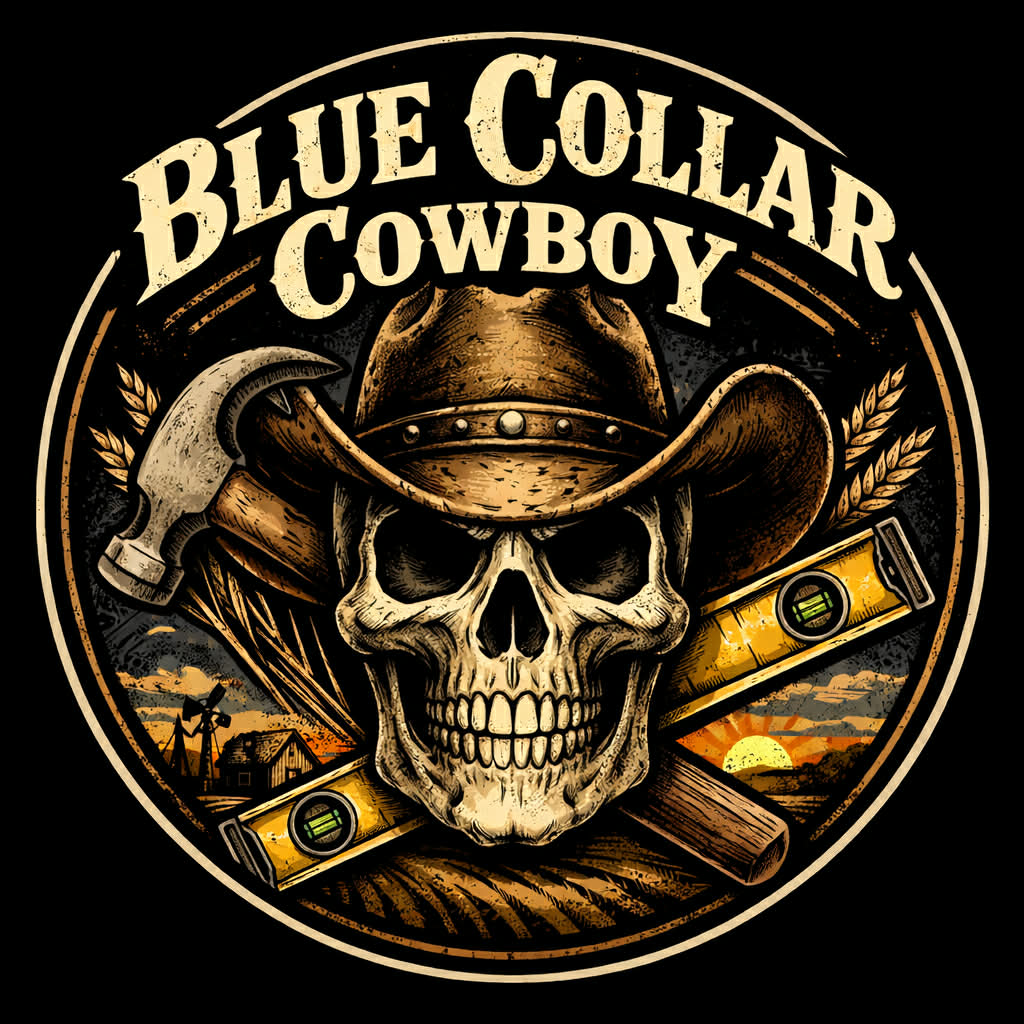 Blue Collar Cowboy DTF Transfer