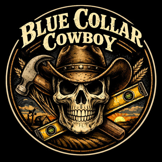 Blue Collar Cowboy DTF Transfer