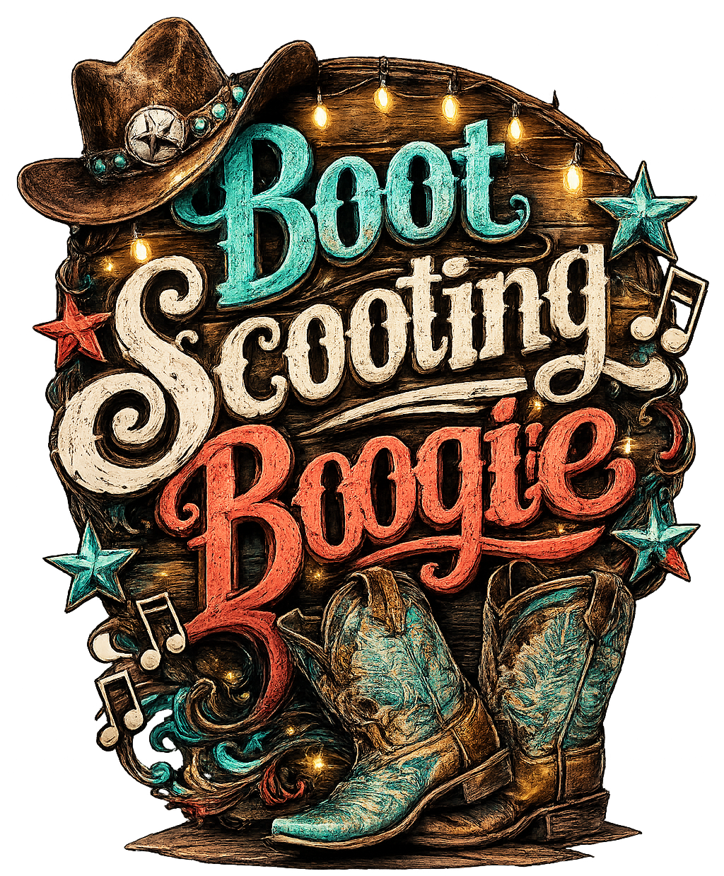 Boot Scooting Boogie DTF Transfer