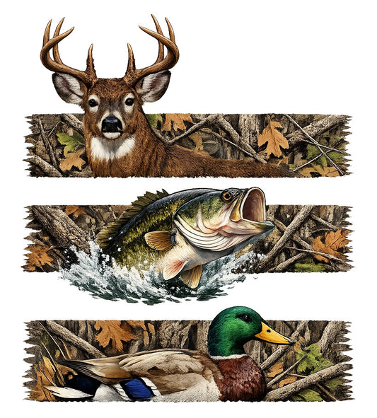 Buck Bass Mallard DTF Transfer