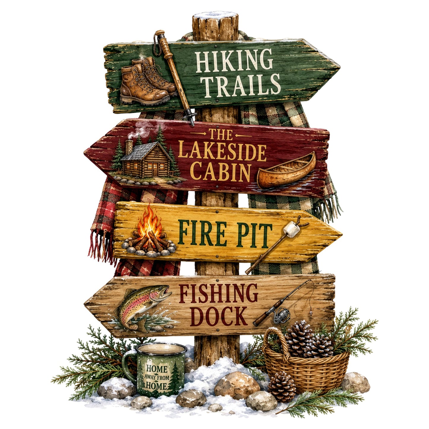 Hiking Trails DTF Transfer