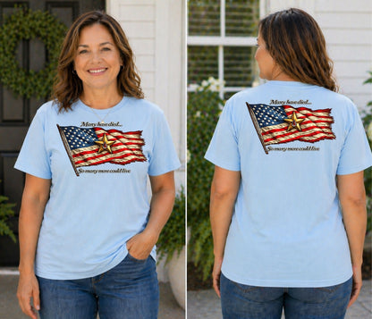 American Flag with Gold Star