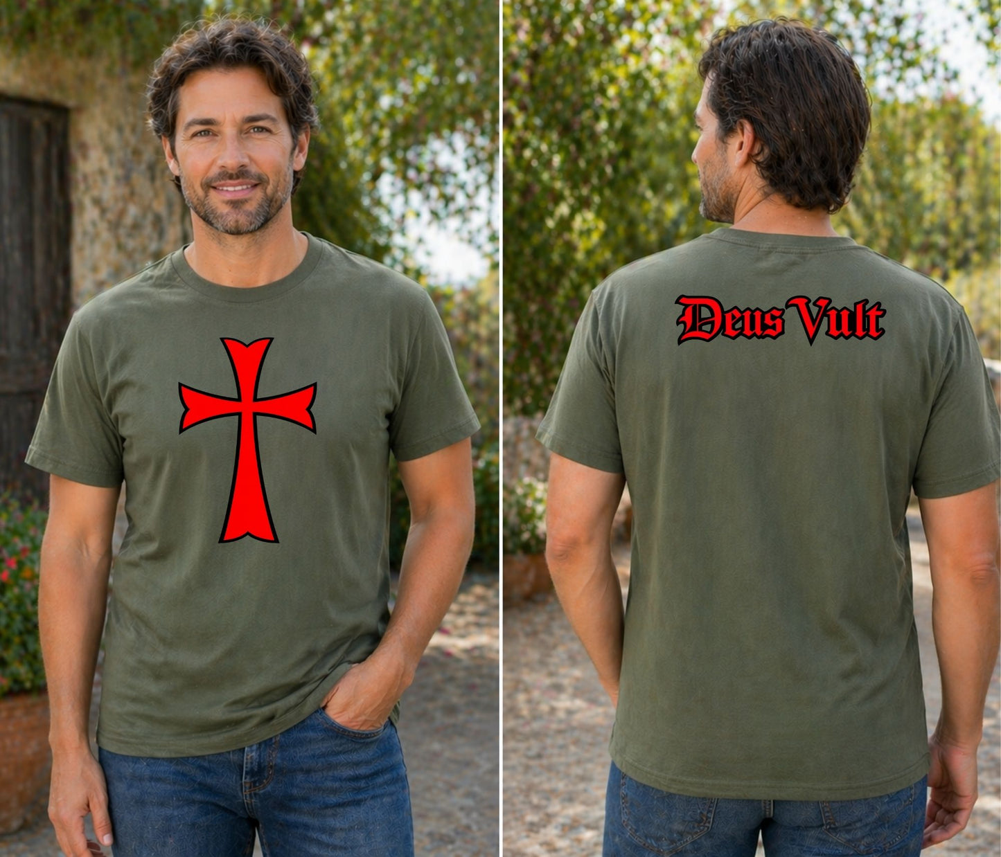 Knights Templar Cross Graphic T-Shirt
