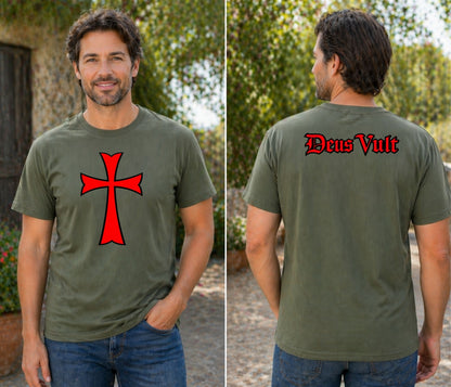Knights Templar Cross Graphic T-Shirt