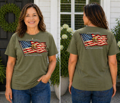 American Flag with Gold Star
