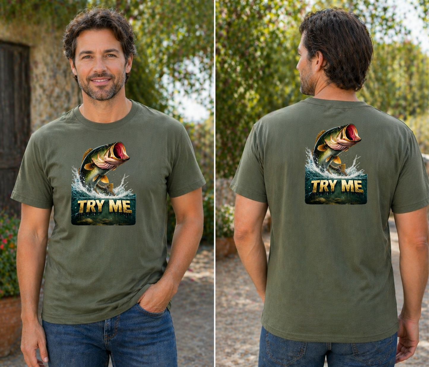 TRY ME Bass Fishing Tee