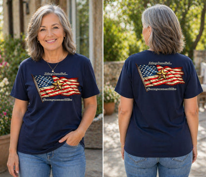American Flag with Gold Star