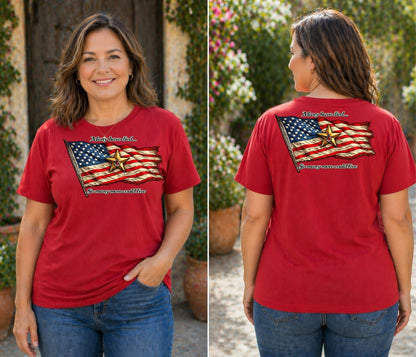 American Flag with Gold Star