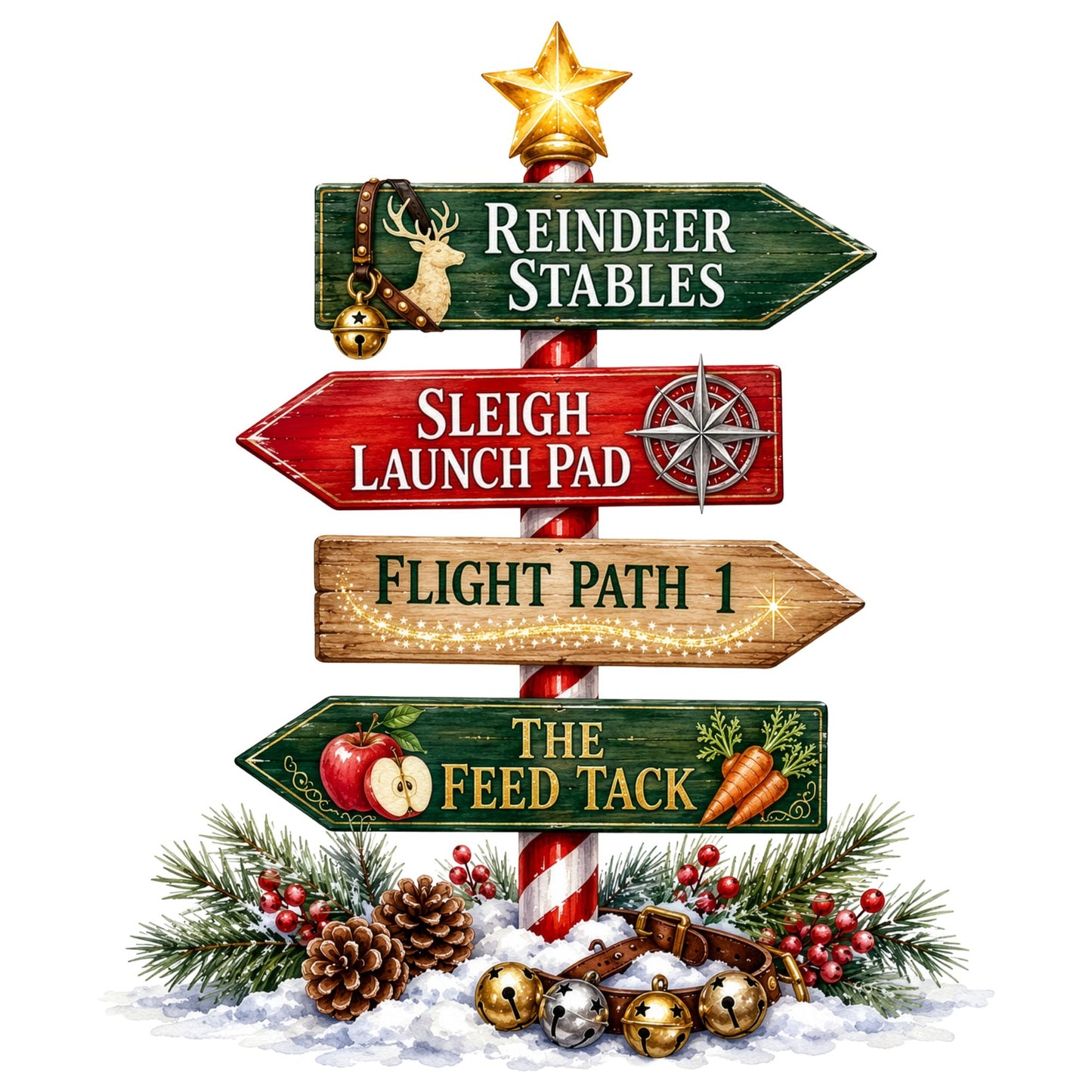 Reindeer Stables DTF Transfer