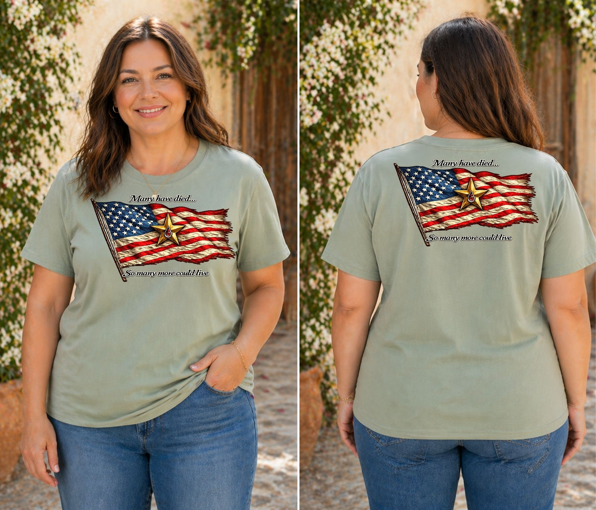 American Flag with Gold Star