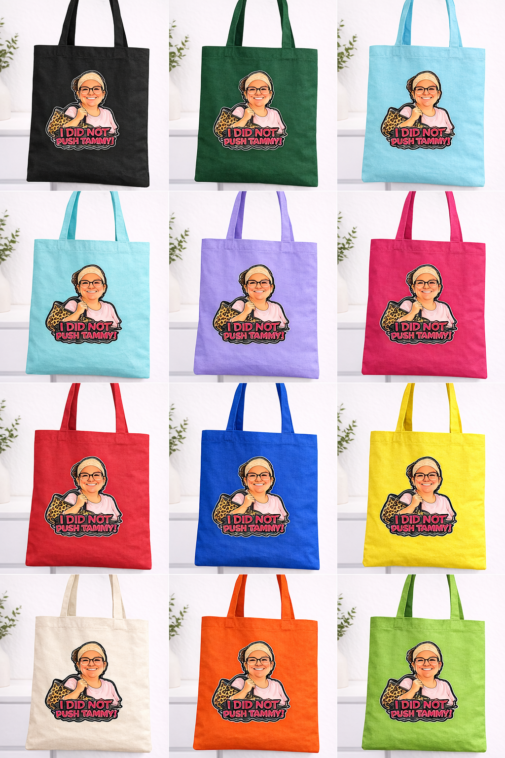 Colored Canvas Bag (Choose your DTF Transfer)