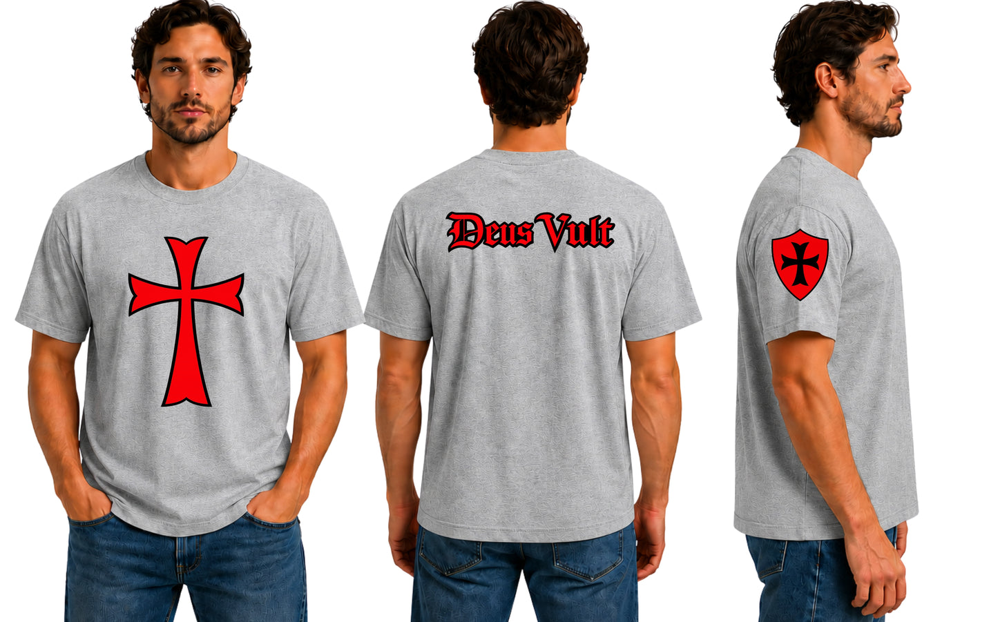 Knights Templar Cross Graphic T-Shirt