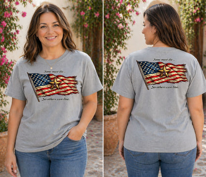 American Flag with Gold Star