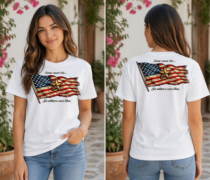 American Flag with Gold Star