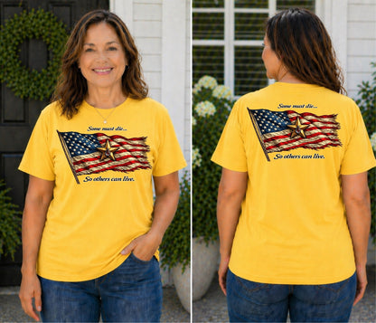 American Flag with Gold Star